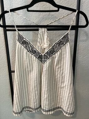 Love stitch  BOHO spaghetti strap racer-back cami top Small